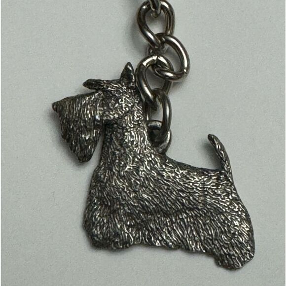 GG Harris Vintage 1997 Fine Pewter Scotty Keychain - Picture 1 of 3